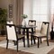 Baxton Studio Ryan Beige Upholstered and Dark Brown Finished Wood 5-Piece Dining Set 169-8033-10896 - alternate 3